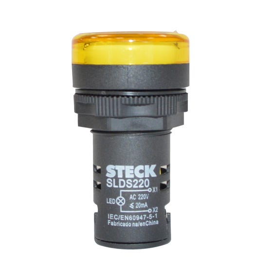 Luz Piloto Led 220V Amarillo IP65