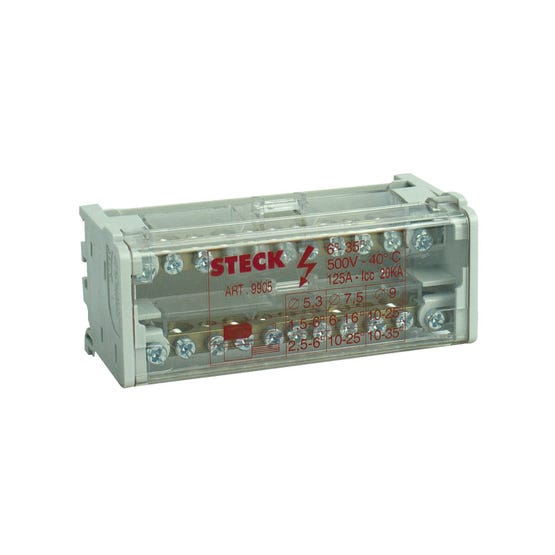 Repartidor Bipolar 2P 8 Mod 125A, 18 KA