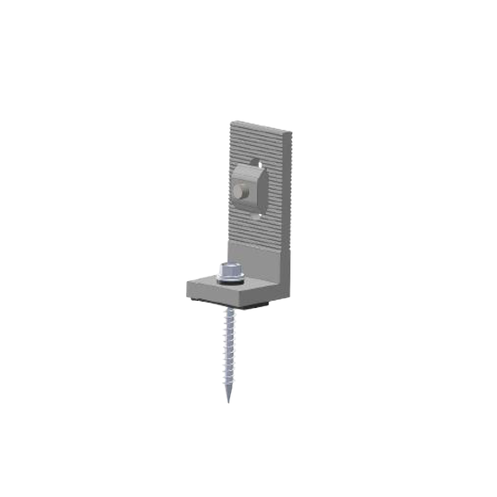 Conector tipo L a techo estructura solar