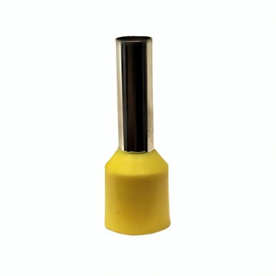 Terminal Ferrul Tubular Simple 6 mm2 Amarillo