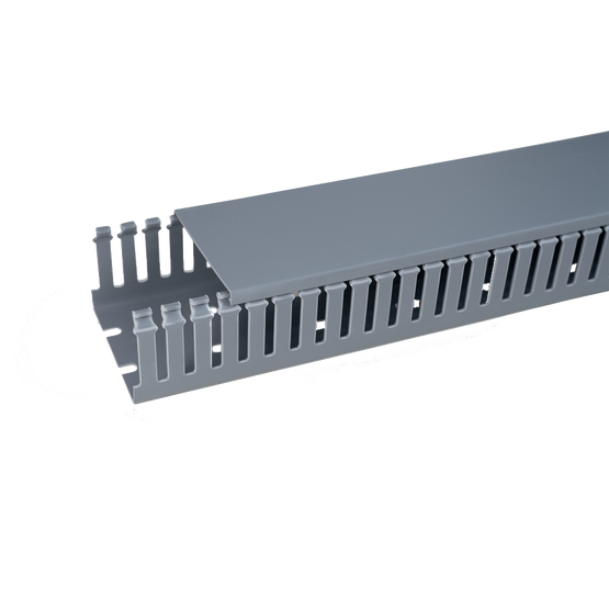 Canaleta ranurada 15x20mm gris