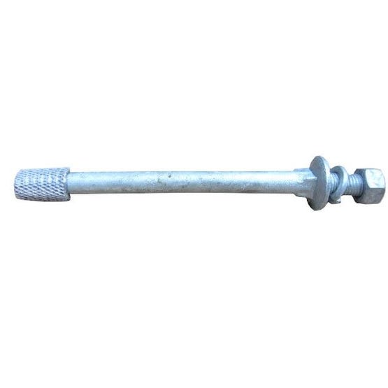 Espiga Acero Galvanizado Cápsula 1" para Cruceta Metal; Largo útil 250mm