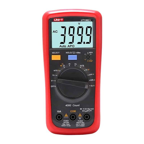 MULTÍMETRO DIGITAL UNI-T UT136C + 1000V