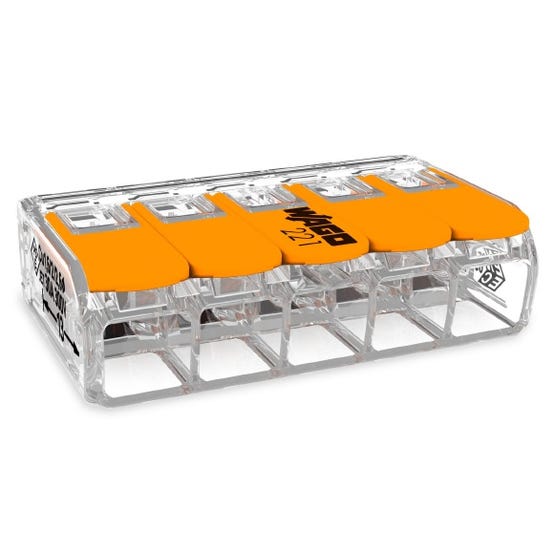 Conector 5 salidas para union a tablero