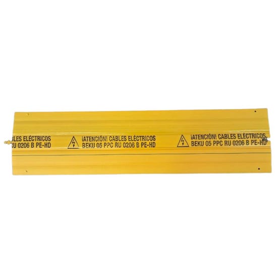 Placa protección de conductores/tubos subterraneos amarillo