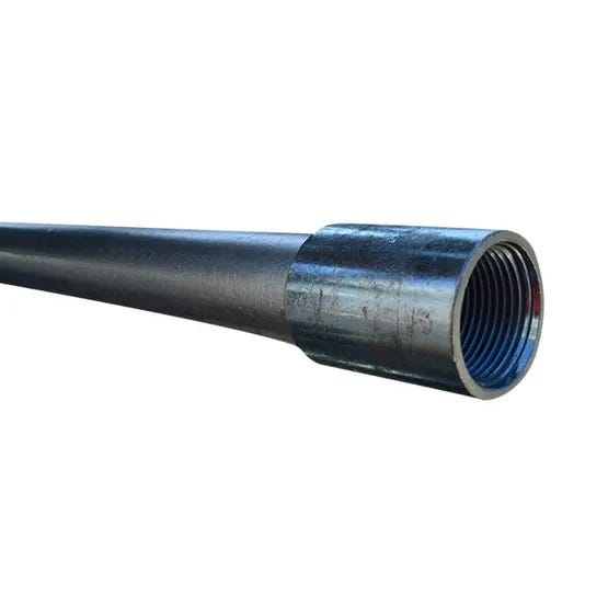 Cañería Acero Galvanizado 4" x 3m, ELEXOR con copla incluida