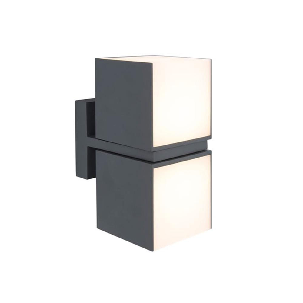 Aplique Cuba 2 Luces 19W Luz Cálida Gris — Lutec
