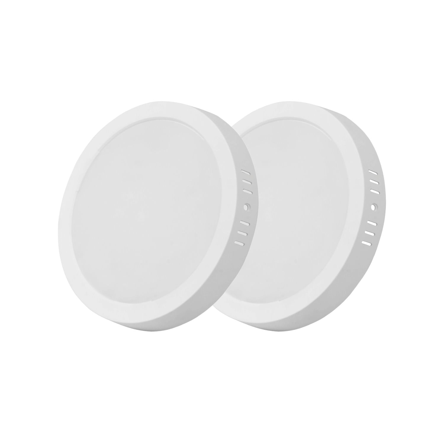 Pack X2 Panel LED Circ 18W 6500K Sob Bco D17Cm Plastic Bp — BP