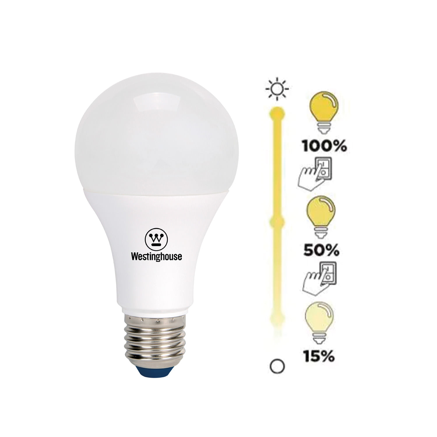 Ampolleta LED Bola A60 Dimeable 10W Luz Cálida E27 — Westinghouse