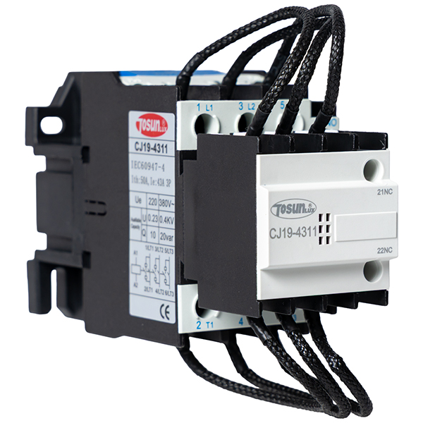 Contactor P/ Condensador 3P 1NO+1NC 43A 20Kvar — Tosunlux