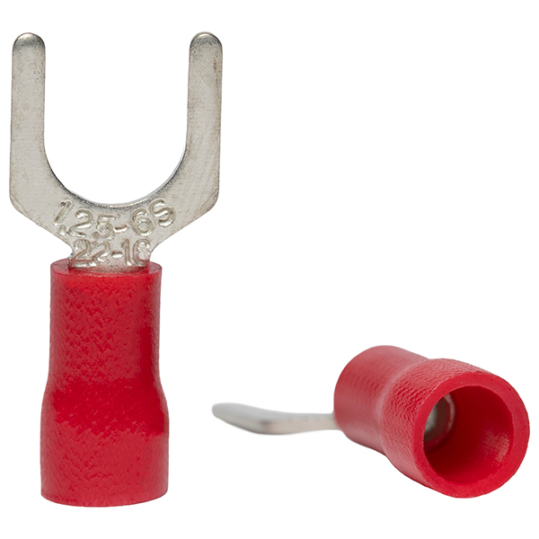 Terminal Horquilla Rojo perf. 6mm (100U) — Tosunlux