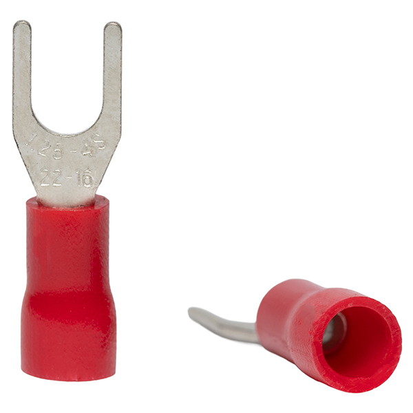 Terminal Horquilla Rojo perf. 5mm (100U) — Tosunlux