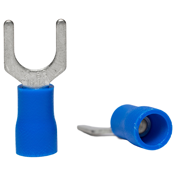 Terminal Horquilla Azul perf. 6mm (100U) — Tosunlux