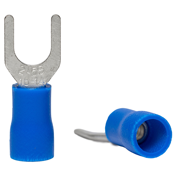 Terminal Horquilla Azul perf. 5mm (100U) — Tosunlux