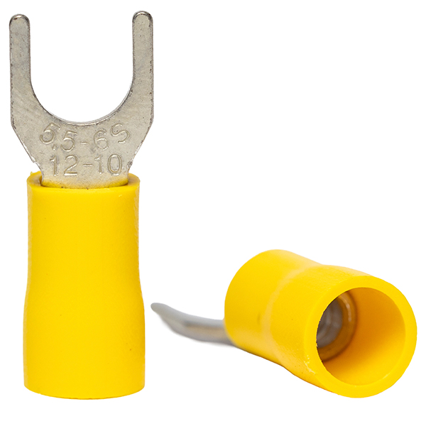 Terminal Horquilla Amarillo perf. 6mm (100U) — Tosunlux