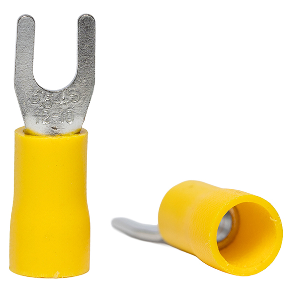 Terminal Horquilla Amarillo perf. 4mm (100U) — Tosunlux