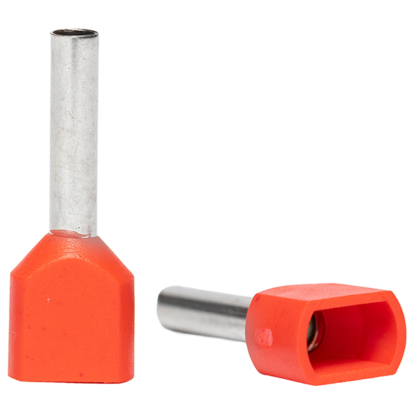 Ferrul Doble Rojo 18 AWG – 1.0mm (100u) — Tosunlux