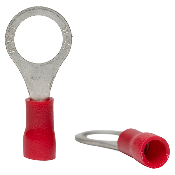 Terminal Anillo Rojo perf. 8mm (100U) — Tosunlux