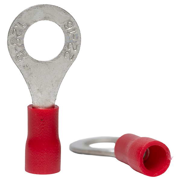 Terminal Anillo Rojo perf. 6mm (100U) — Tosunlux