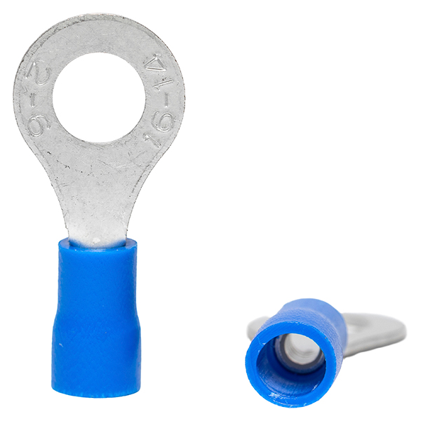 Terminal Anillo Azul perf. 6mm (100U) — Tosunlux