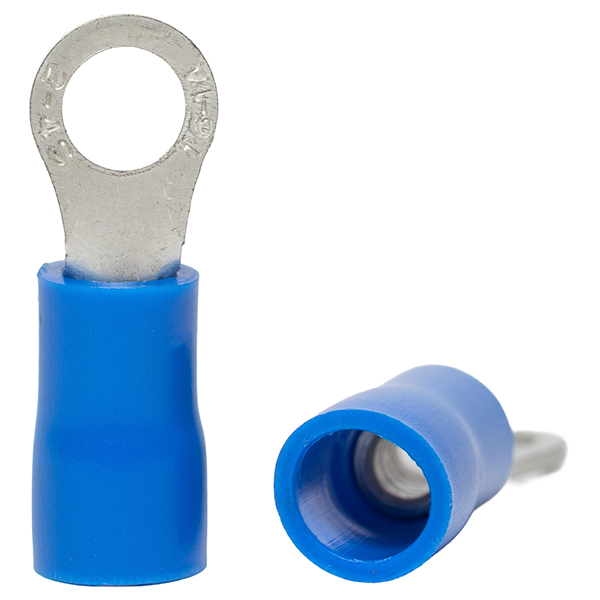 Terminal Anillo Azul perf. 4mm (100U) — Tosunlux