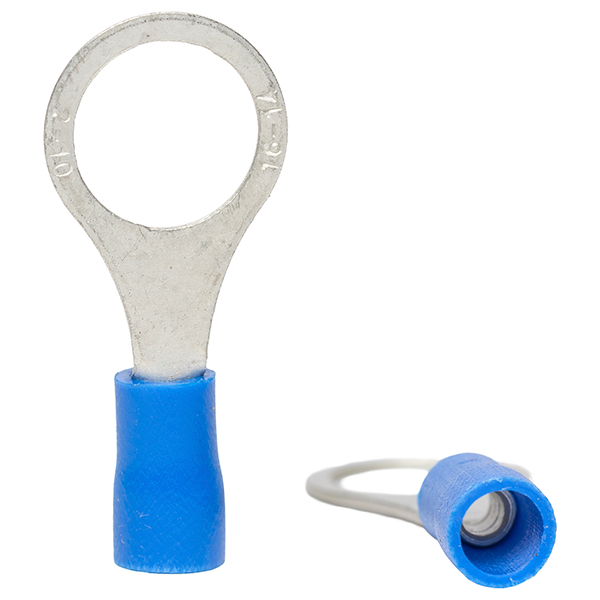 Terminal Anillo Azul perf. 10mm (100U) — Tosunlux