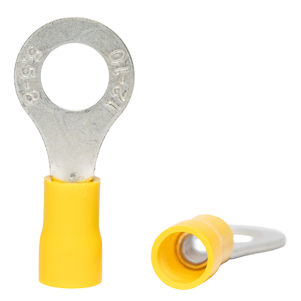 Terminal Anillo Amarillo perf. 8mm (100U) — Tosunlux