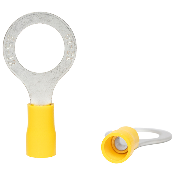 Terminal Anillo Amarillo perf. 12mm (100U) — Tosunlux