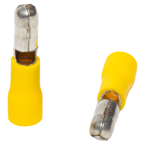 Terminal Macho Tubular Amarillo 4-6mm (12-10AWG) — Tosunlux