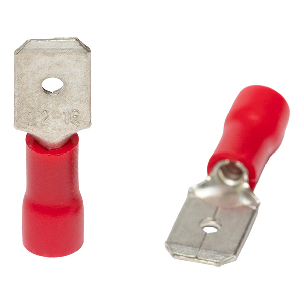 Terminal Faston Macho Rojo 0.5-1.5mm (22-16AWG) — Tosunlux