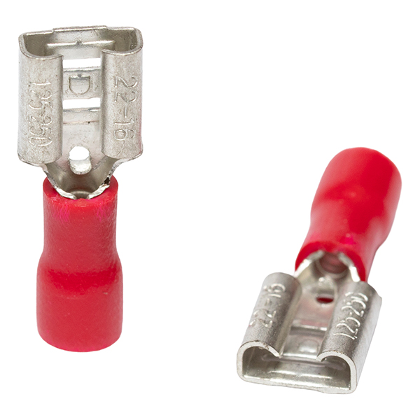 Terminal Faston Hembra Rojo 0.5-1.5mm (22-16Awg) — Tosunlux