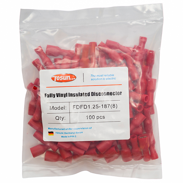 Terminal Faston Hembra Rojo 22-16AWG / 0.5-1.5mm (100u) — Tosunlux