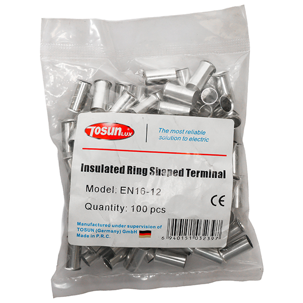 Ferrul sin aisl. 5 AWG – 16mm (100u) — Tosunlux