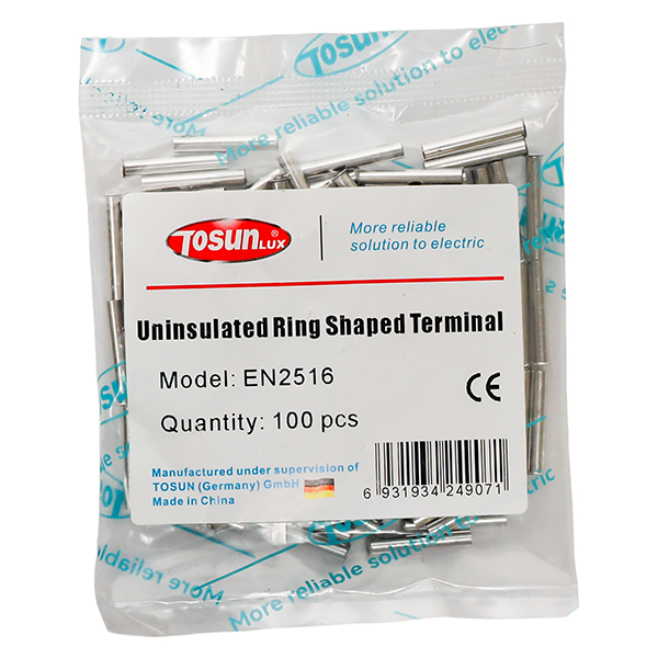 Ferrul sin aisl. 4 AWG – 25mm (100u) — Tosunlux