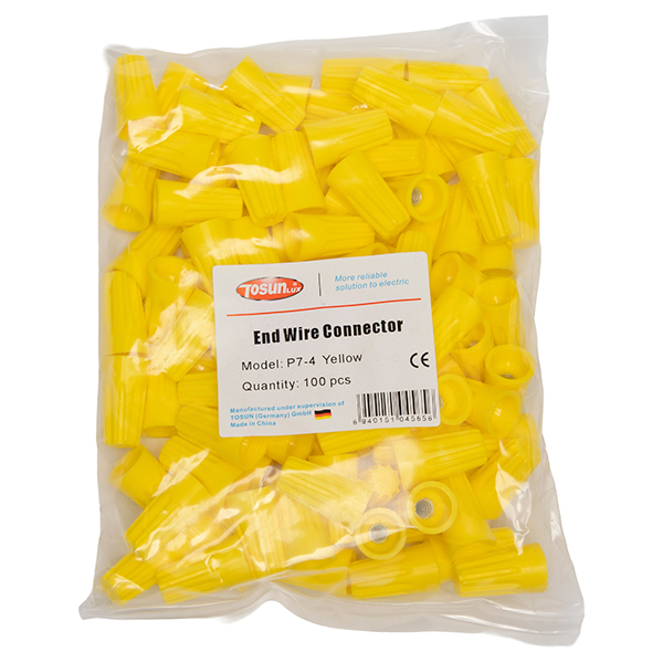 Conector Cónico Amarillo (100U) — Tosunlux
