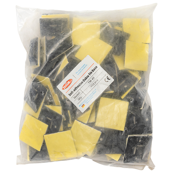 Base Adhesiva 40X40 Negra — Tosunlux