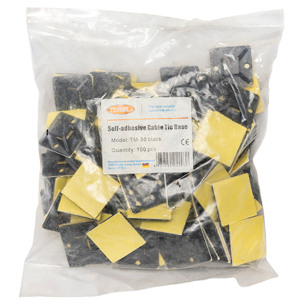 Base Adhesiva 30X30 Negra — Tosunlux