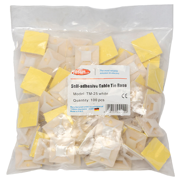 Base Adhesiva 25X25 Blanca — Tosunlux