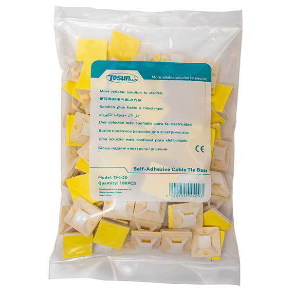 Base Adhesiva 20X20 Blanca — Tosunlux