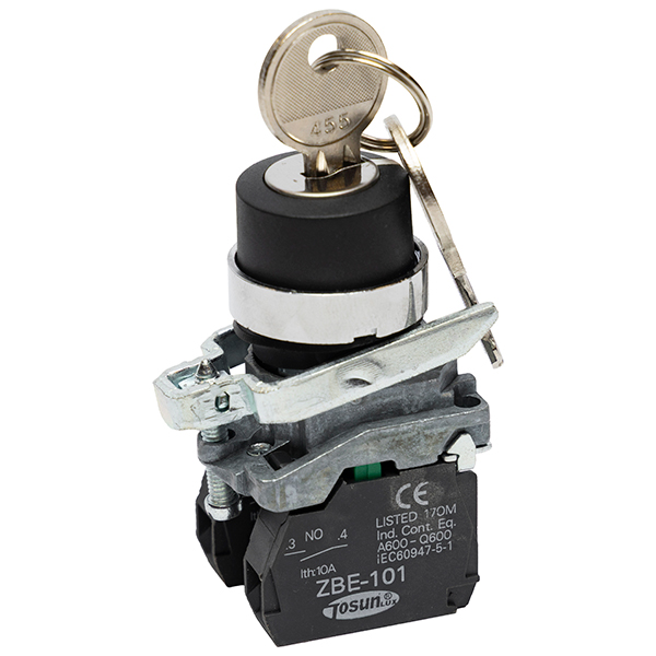 Selector 2Pos. con Llave en 2 Posiciones 1NO — Tosunlux