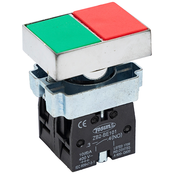 Pulsador Partir-Parar S/Luz 1NC+1NO — Tosunlux