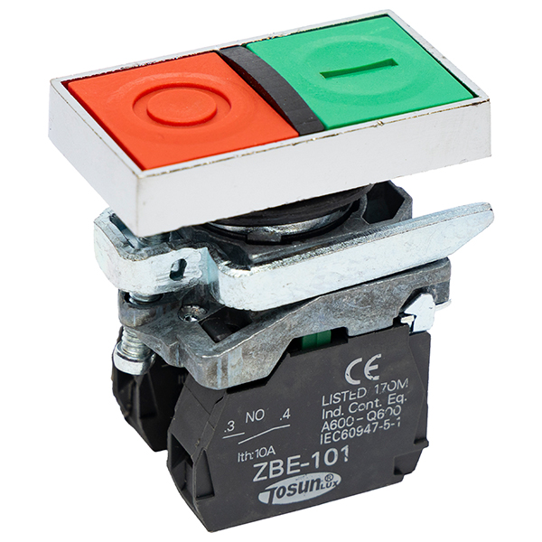 Pulsador Partir Parar Ip40 Sch 1NO+1NC — Tosunlux