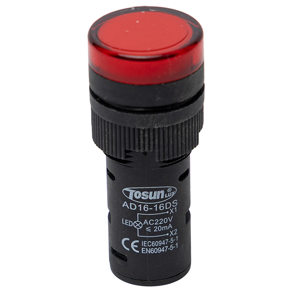 Piloto Led 16mm Rojo 220V — Tosunlux