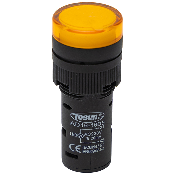 Piloto Led 16mm Amarillo 220V — Tosunlux