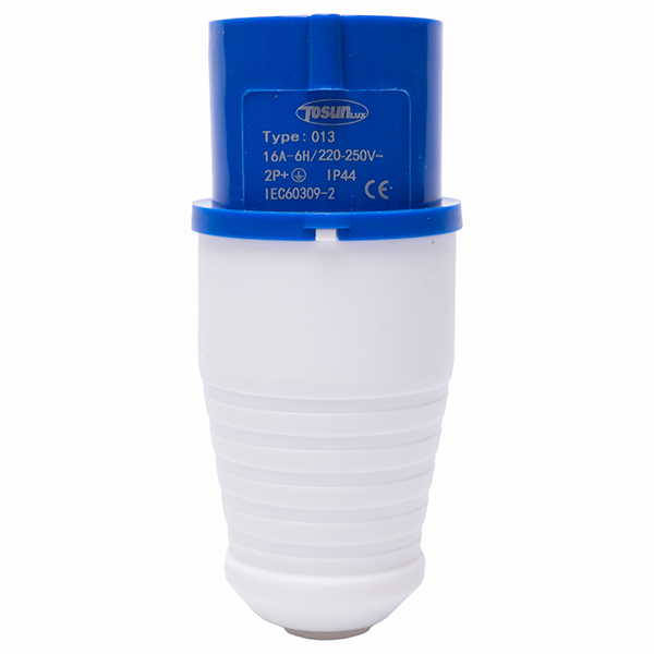 Enchufe Macho Volante 16A 2P+T 220/250V Ip44 — Tosunlux