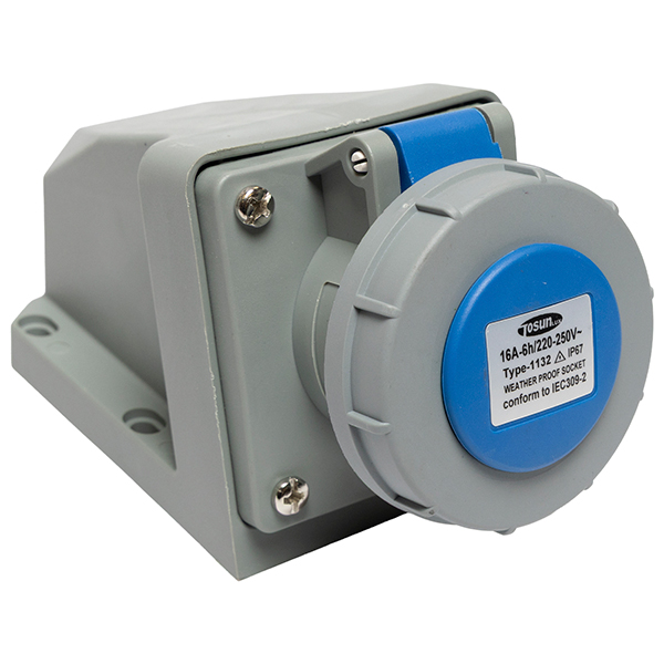 Enchufe Hembra Sobrepuesto 2P+T 16A 220/250V Ip67 — Tosunlux