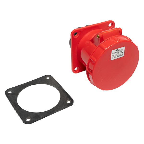 Enchufe Hembra Embutido 3P+N+T 63A 220/380V IP67 — Tosunlux
