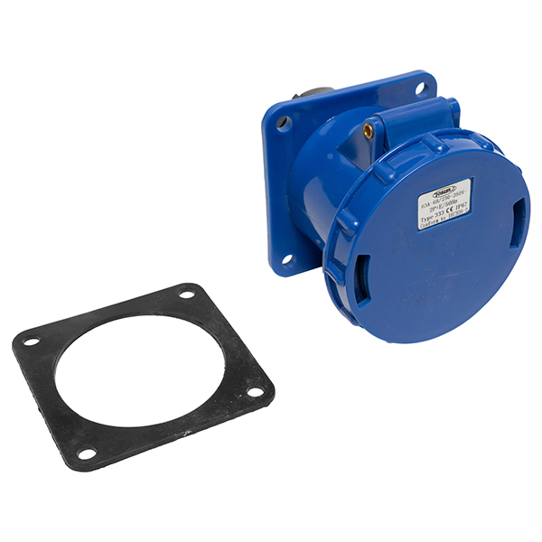 Enchufe Hembra Embutido 2P+T 63A 220/250V IP67 — Tosunlux