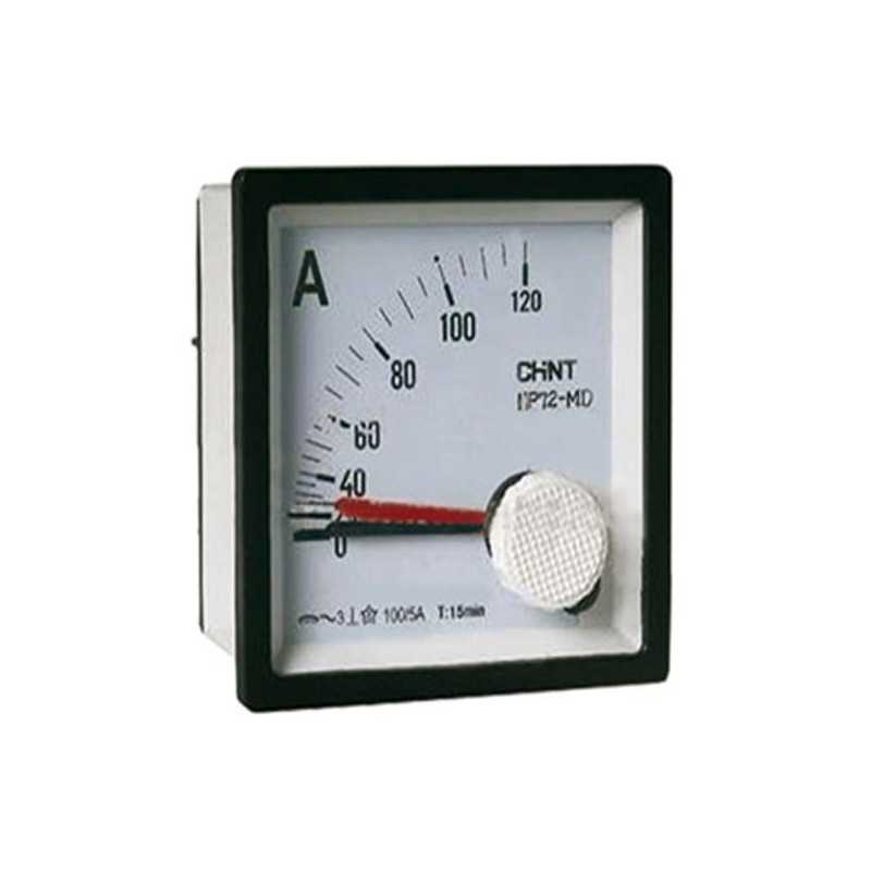 Amperímetro AC 80A Indirecto h.móvil c/esc. 72x72 clase 1.5 — CHINT