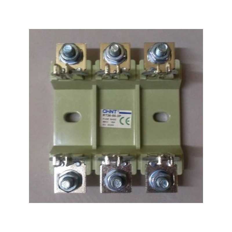 Base fija 3P fusible NH00 160A, para perno M8 — CHINT